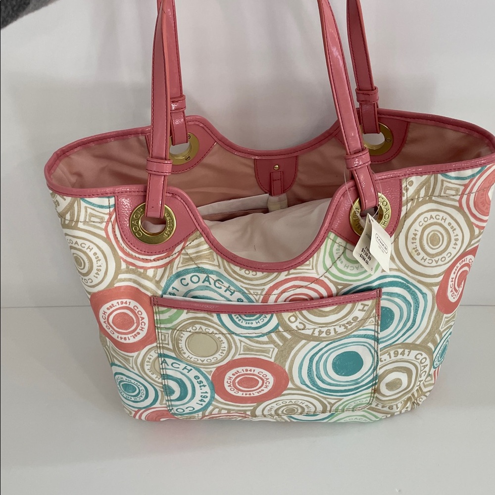 Coach Beach Collection Multicolor Tote